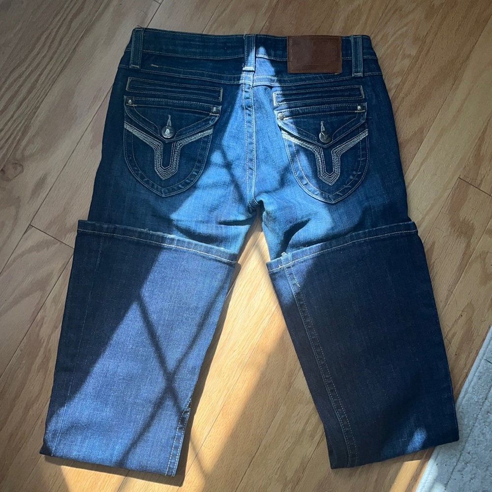 Flare low rise jeans